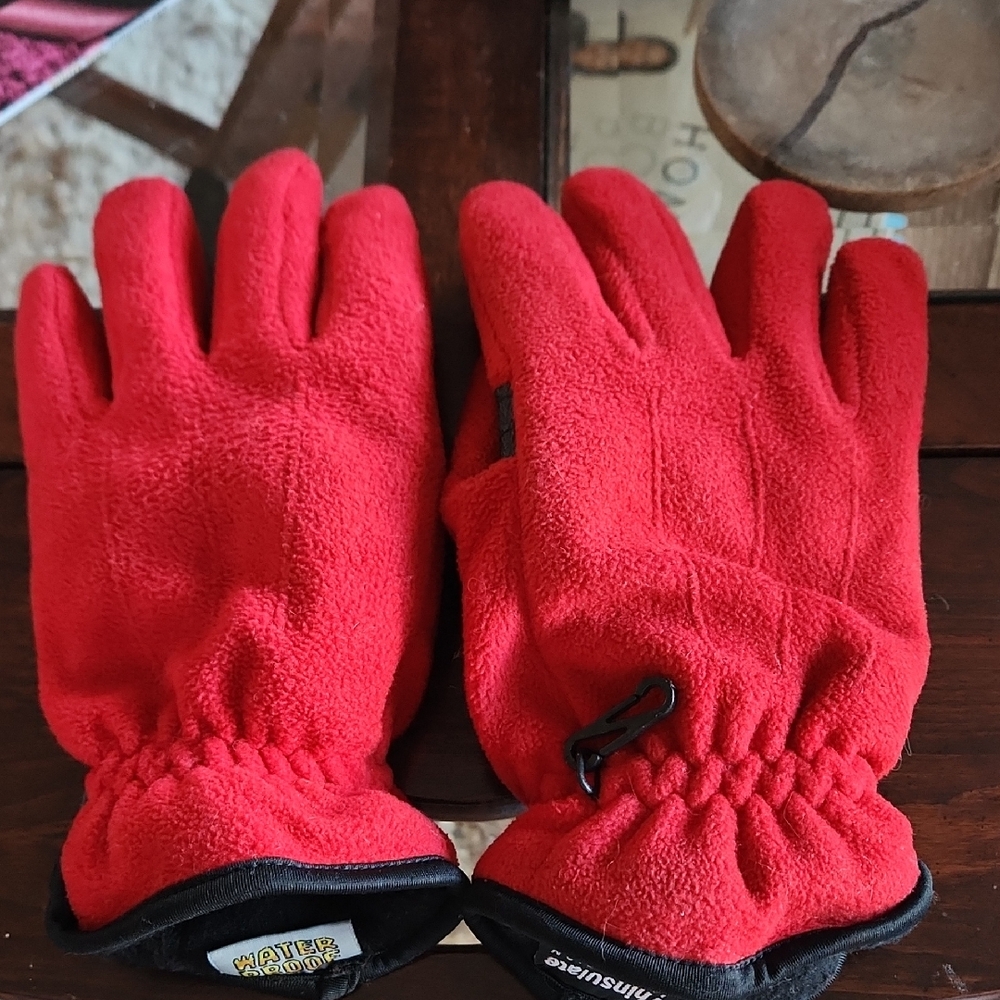 Red Fleece Gloves